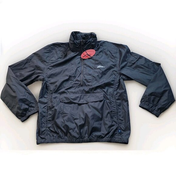 Tommy Bahama Windbreaker Half Zip Jacket Men M Navy Anorak LS Hood Preppy Nautic - Picture 9 of 16
